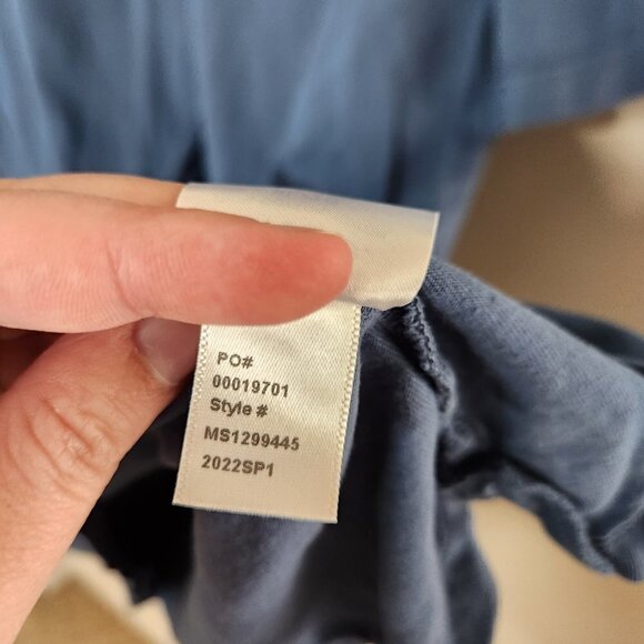 VINCE Blue Polo Short Sleeve TEe - Picture 5 of 5